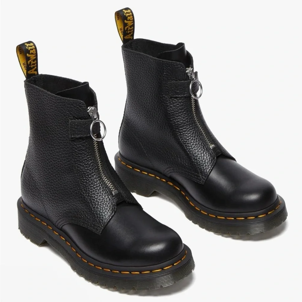 Dr. Martens womens 1460 Pascal Front Zip Leather Boots - Picture 6 of 6